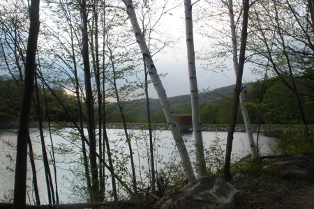 Bicycling by the Resevoir above Pittsfield, Mass.